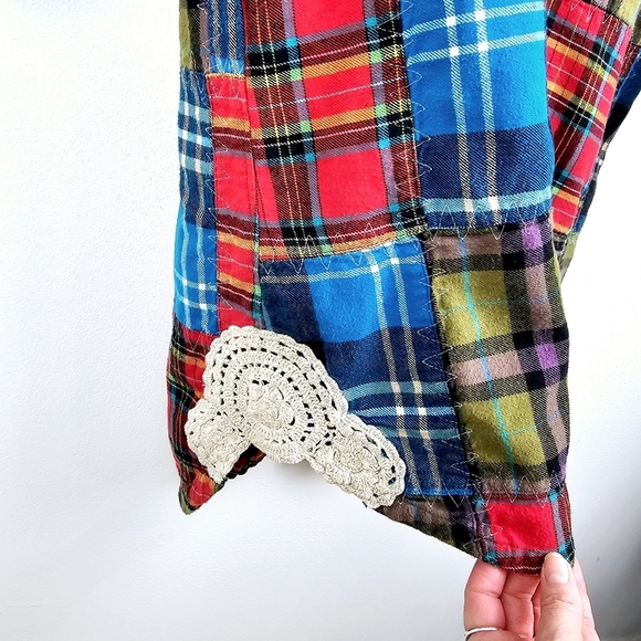 Soft Surroundings #29784 Highland Patchwork Plaid Flannel - Picture 8 of 13